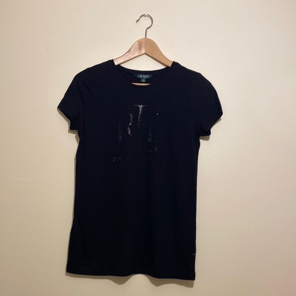 Lauren Ralph Lauren black tee. Size Xs. New